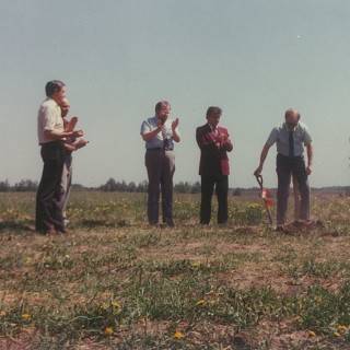 Ground-breaking for Admin building at Brightbank Acreage - 1983