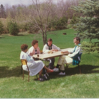 Wally, Ladonna, Lionel and Theresa at Brightbank - 1991